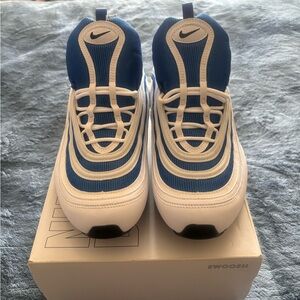 Nike Blue and White Chunky Sneakers